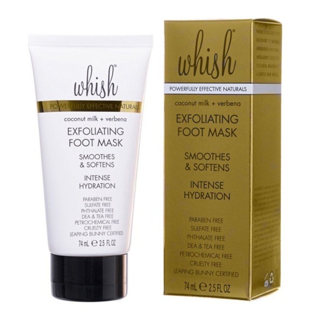 Whish Coconut Milk + Verbena Overnight Exfoliating Foot Mask New In Packaging